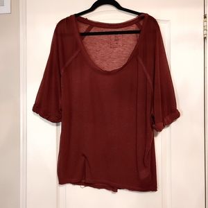 Free People Beach Cover-up Oversize T-shirt